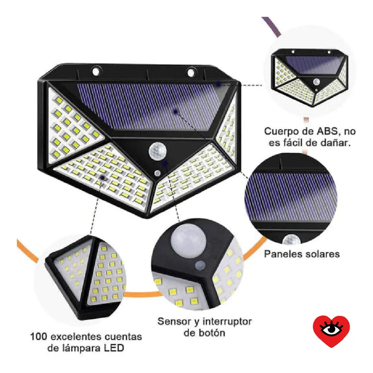 Reflector Solar Pro con Sensor Movimiento X3 – Ultra Resistente e Impermeable