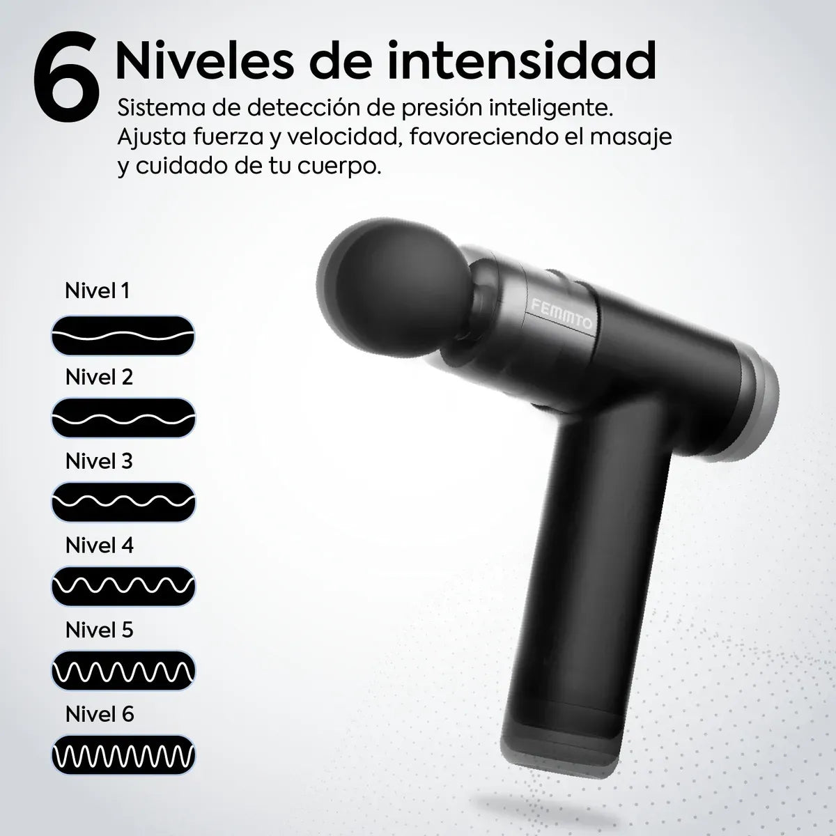 PowerRelax Pro / Pistola Masajeadora 4 EN 1