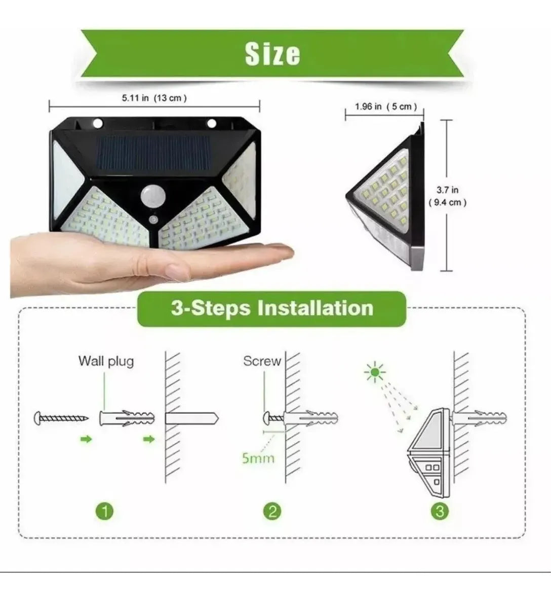 Reflector Solar Pro con Sensor Movimiento X3 – Ultra Resistente e Impermeable