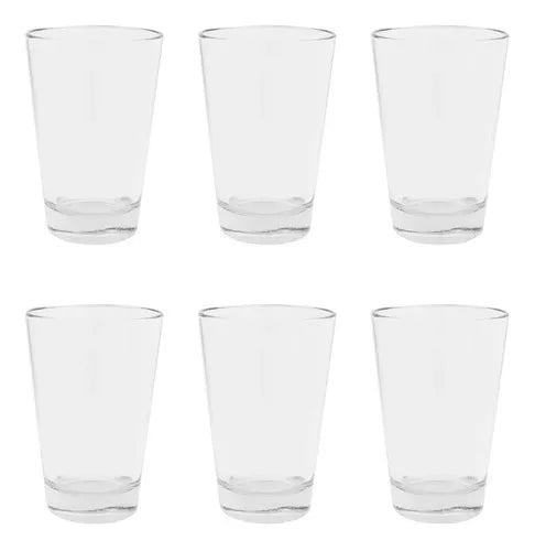 Vaso Durax Tango Vidrio Cónico 400 Ml Pack X6 Unidades