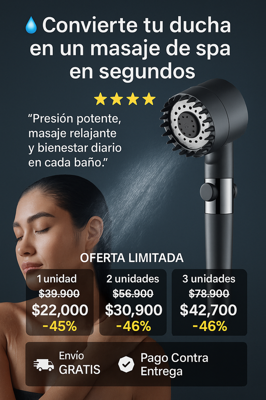 HydroZen™ Ducha Spa de Alta Presión
